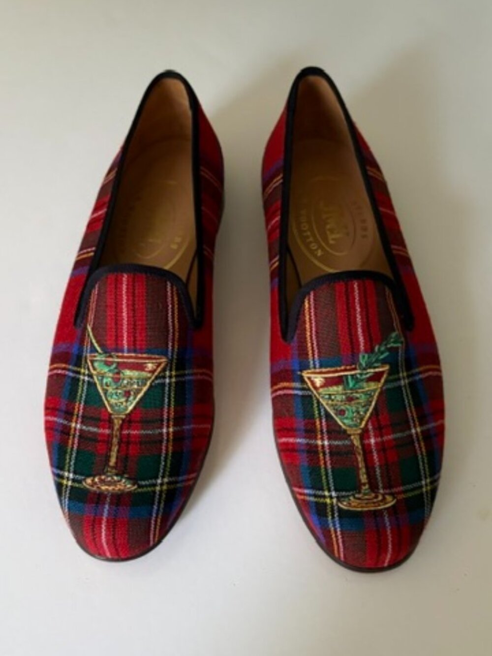 NWT J. McLaughlin x Stubbs & Wootton tartan loafers